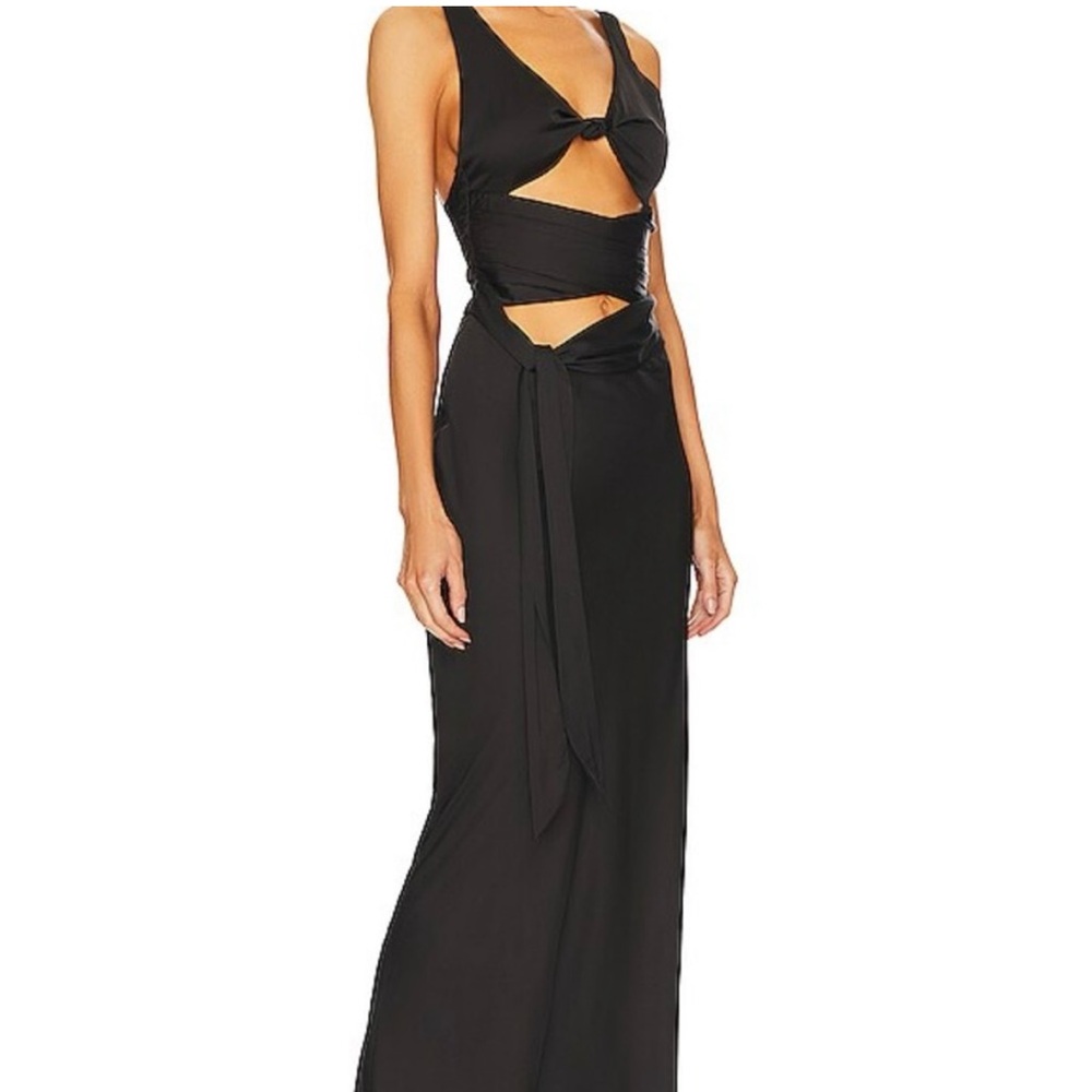Danielle Guizio Black Cutout Maxi Dress